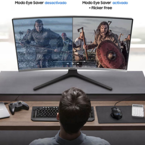 Monitor Samsung LC27R500, Curvo de 27", sin bordes,  Plateado