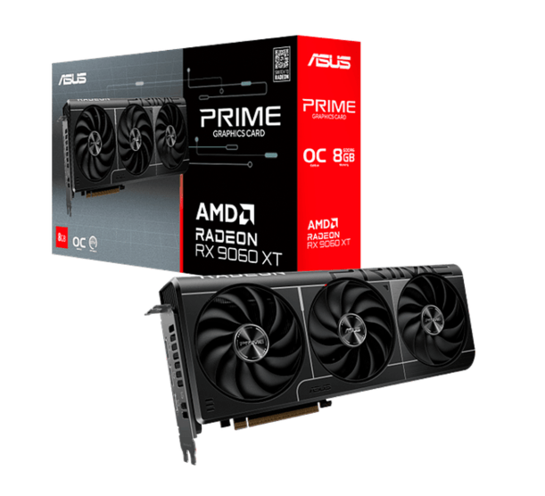Tarjeta de Video Asus Prime Amd Radeon Rx 9060xt Oc 3 Fan 8 Gigas