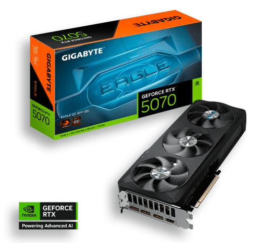 Tarjeta De Video Nvidia Gigabyte Geforce Rtx-5070 Eagle Oc Sff Win 3x 12 Giga